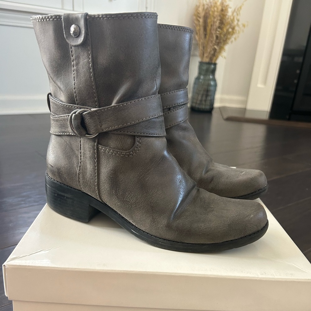 Anne Klein Dark Taupe Ankle Boots